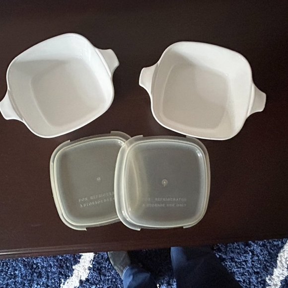 Two VTG Corning Ware Petite P-41 Individual Mini Casserole Dishes With Covers - Picture 7 of 10